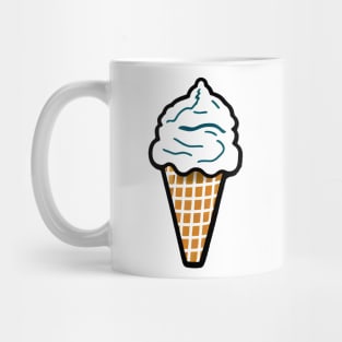 Scoops of Joy: A Fun Cartoon Ice Cream Cone Artwork Mug